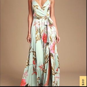 Lulus satin maxi dress